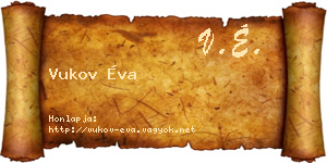 Vukov Éva névjegykártya