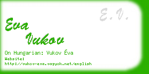 eva vukov business card