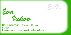 eva vukov business card